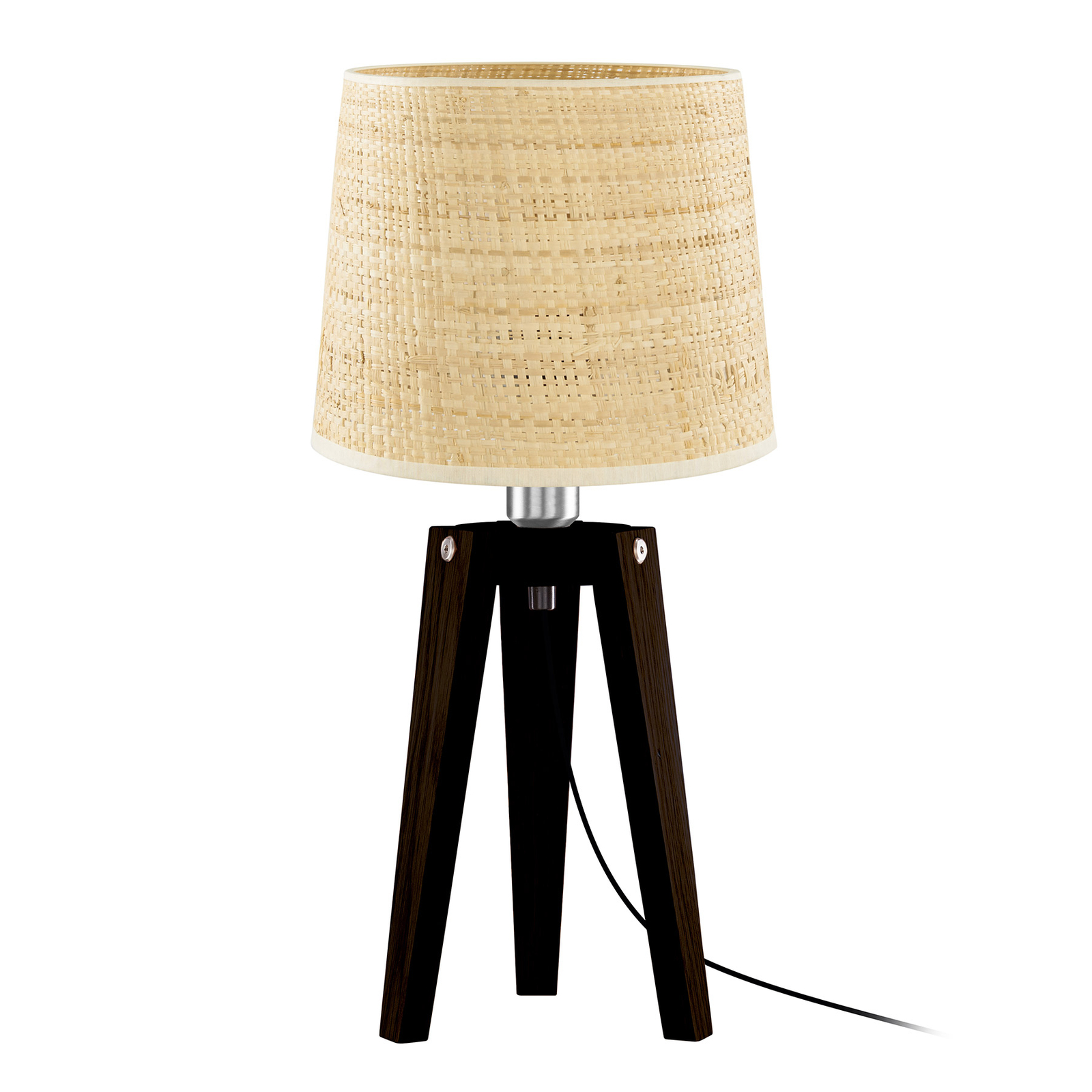 HerzBlut Anni table lamp, charcoal knotty oak/sand
