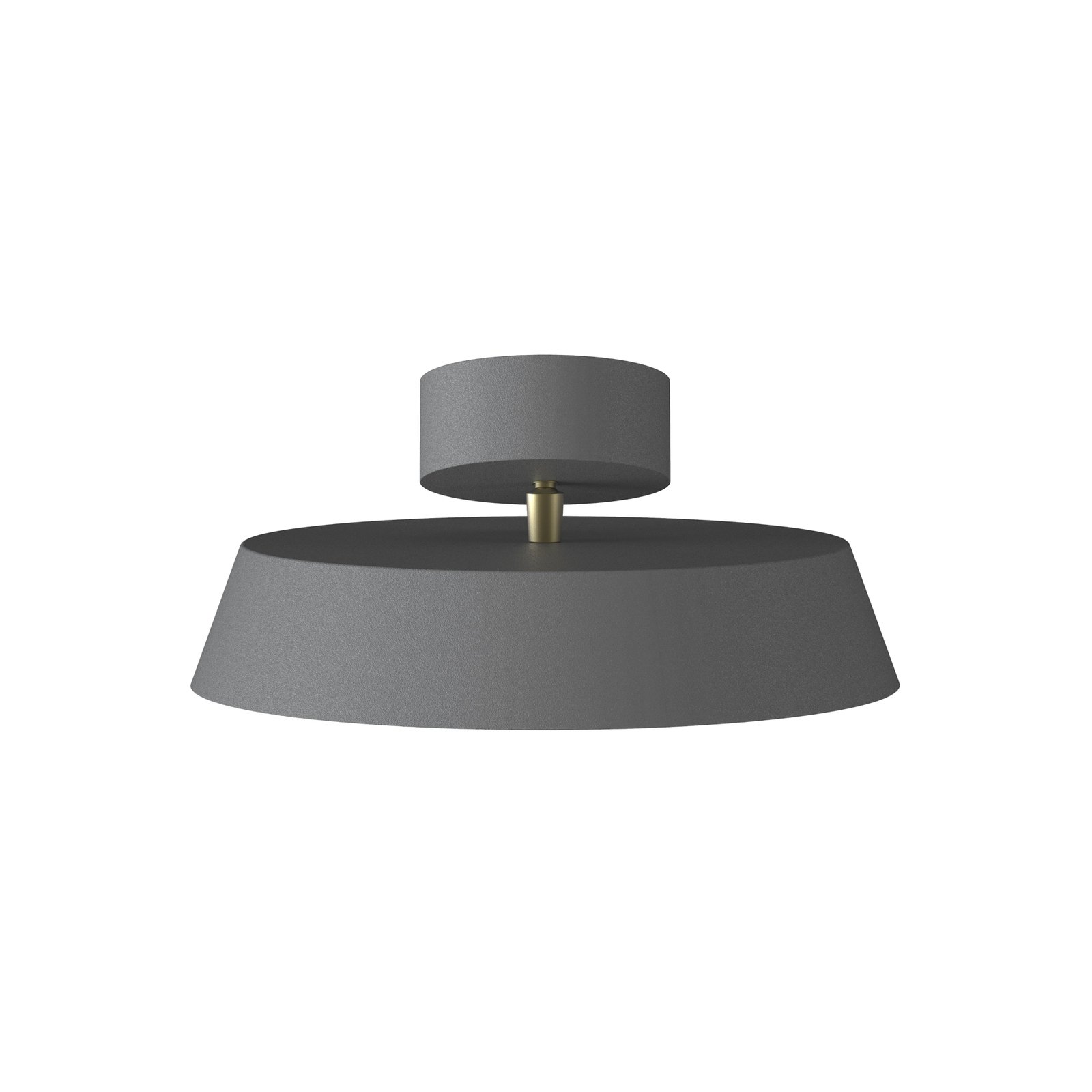 LED stropna svjetiljka Kaito 2 Dim, siva, Ø 30 cm, mogućnost prigušivanja