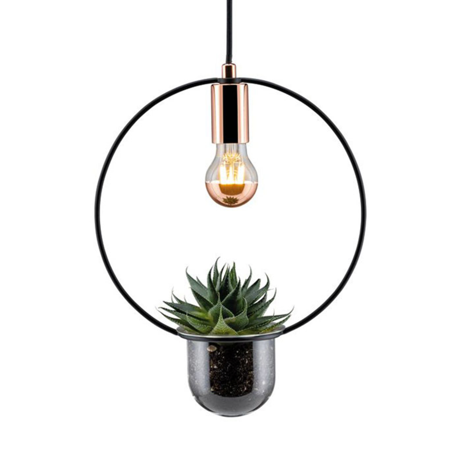 Paulmann Tasja pendant lamp with a plant pot