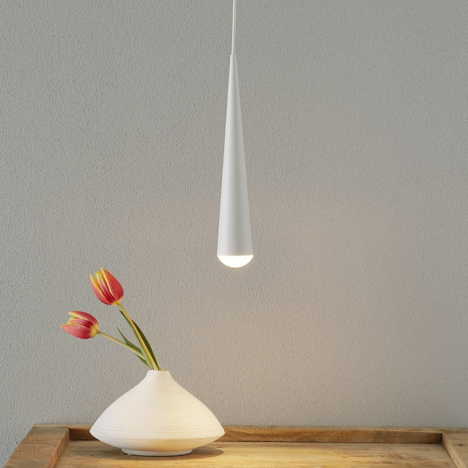 WEVER & DUCRÉ Cone lampada LED sospensione bianco
