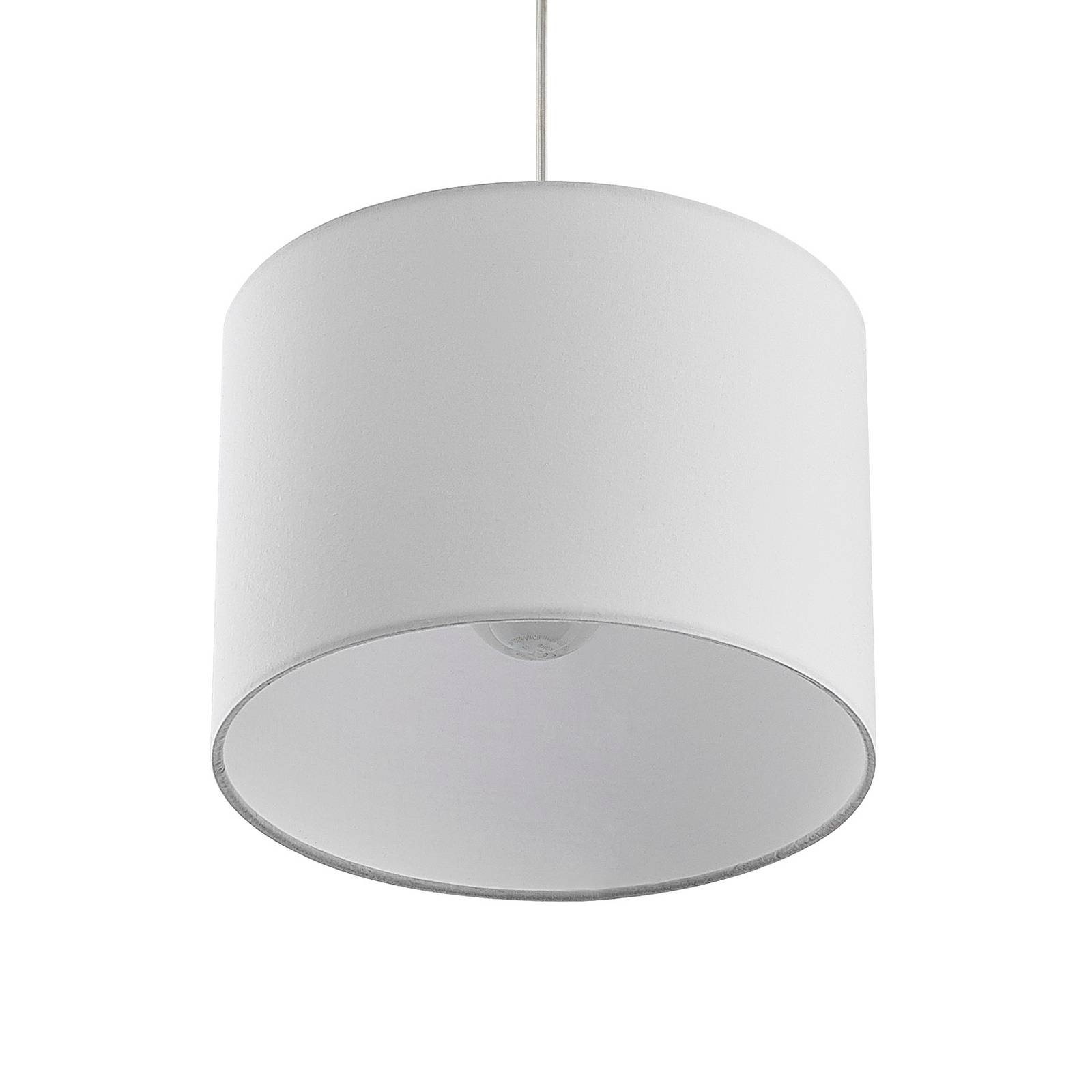 Lampa wisząca Lindby Imarin, 3-punktowa, biała, tekstylna, 100 cm