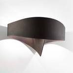 Scudo LED wall light made of steel, bronze