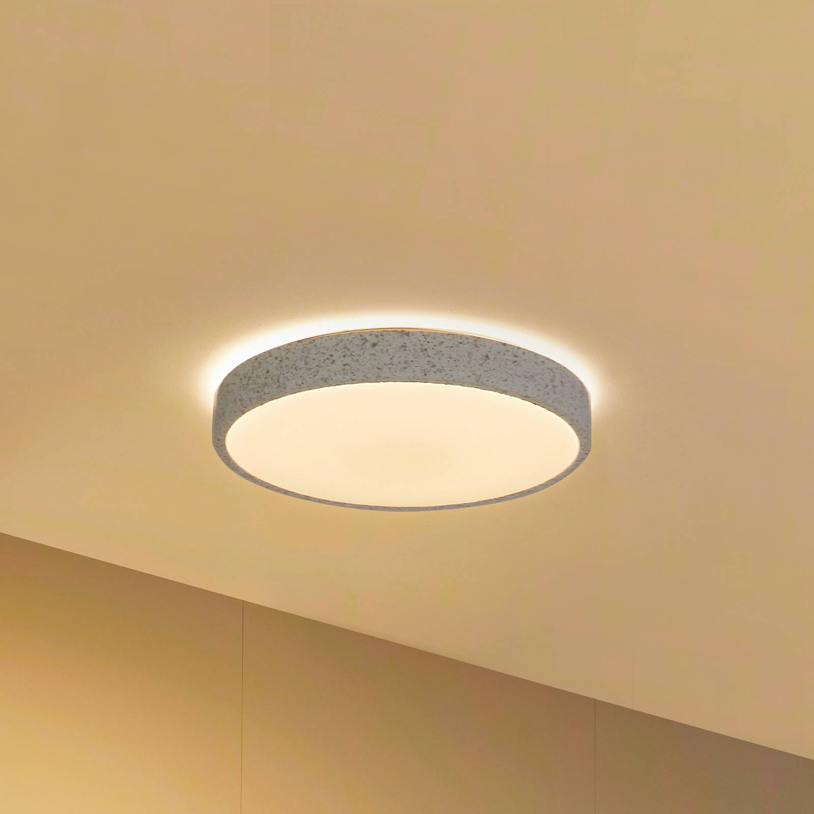 Lindby Smart LED-Deckenlampe Elmor Ø39cm grau RGB CCT Tuya günstig online kaufen