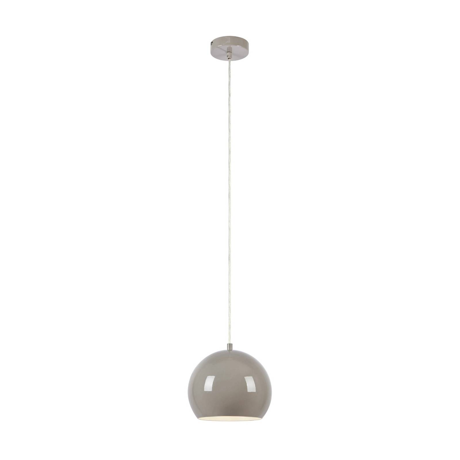 Pendellampe Pop, Ø 20 cm, greige, Metall