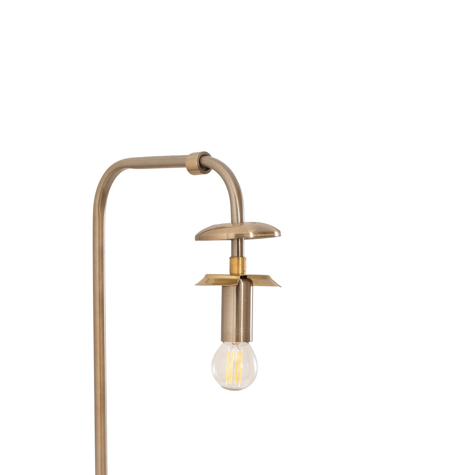 Gulvlampe Viran, antik guld, glas, højde 146 cm, E14
