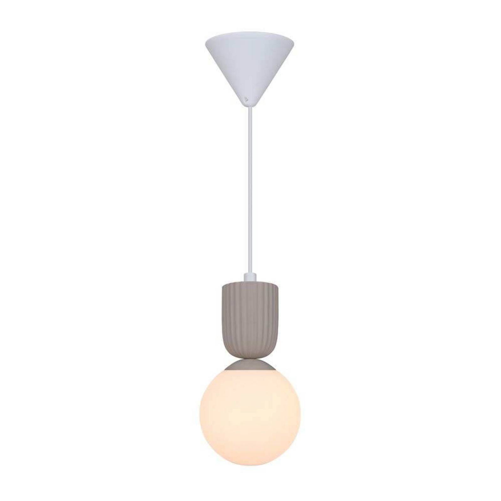 Hängeleuchte Sadie, beigefarben, Ø 15 cm, Glas/Keramik günstig online kaufen