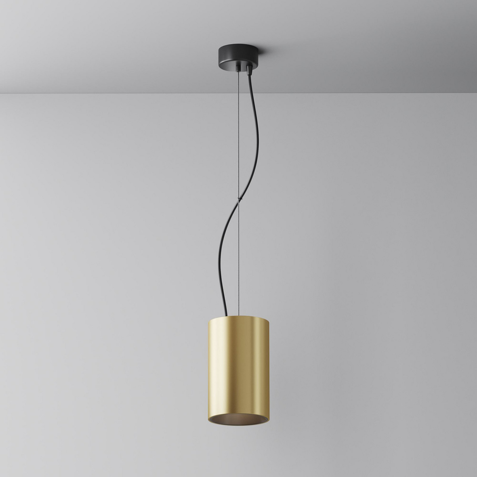 Maytoni lampă suspendată LED Efir aur mat Ø 10.5cm 33W 38° - Camera de zi / sufragerie - modern - auriu mat negru - Aluminiu