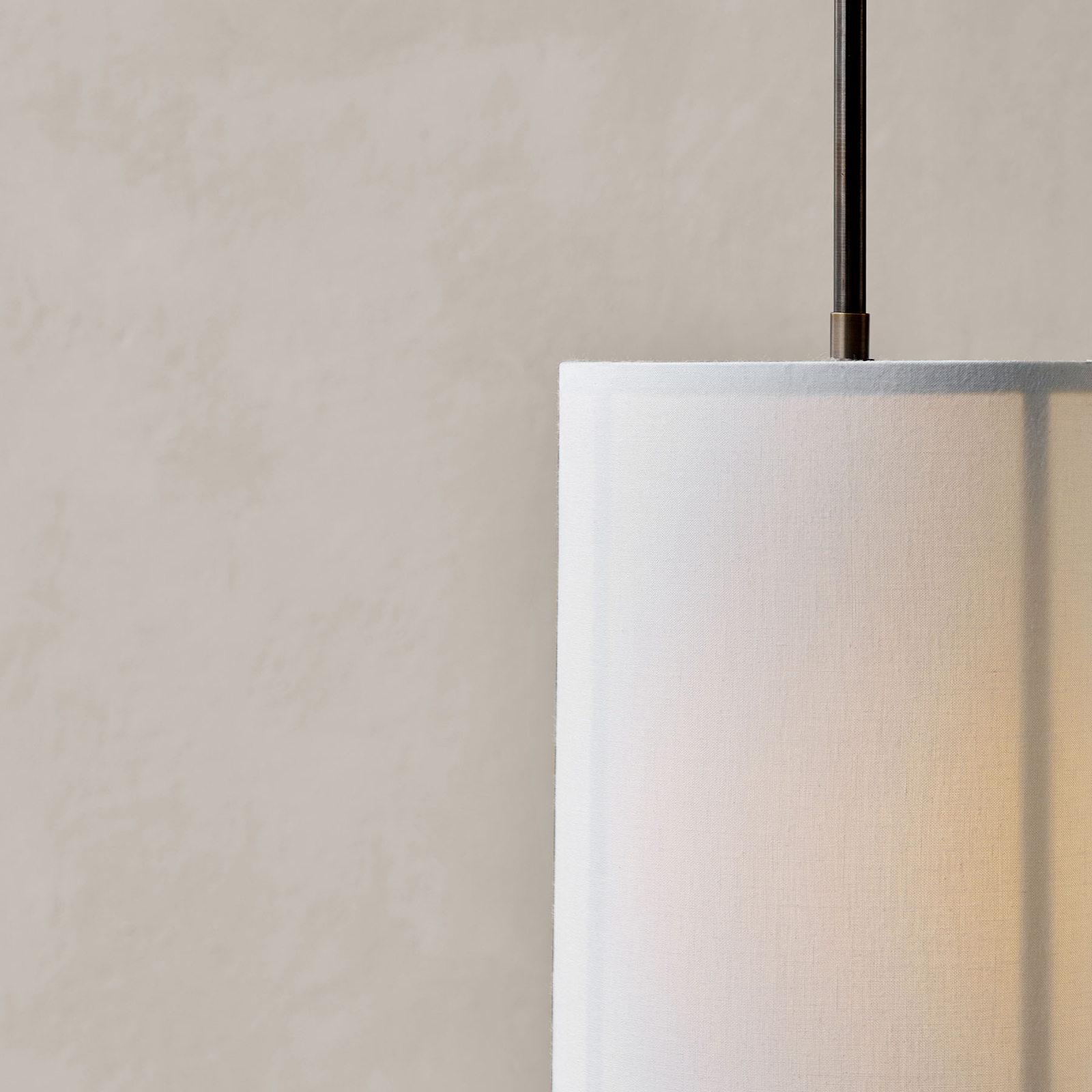 Audo Hashira lámpara colgante de lino Ø30cm blanco