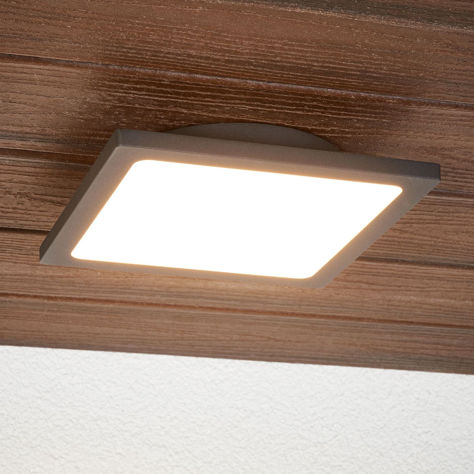 Mabella Outdoor Ceiling Lamp w/Sensor Dark Grey/White - Lucande