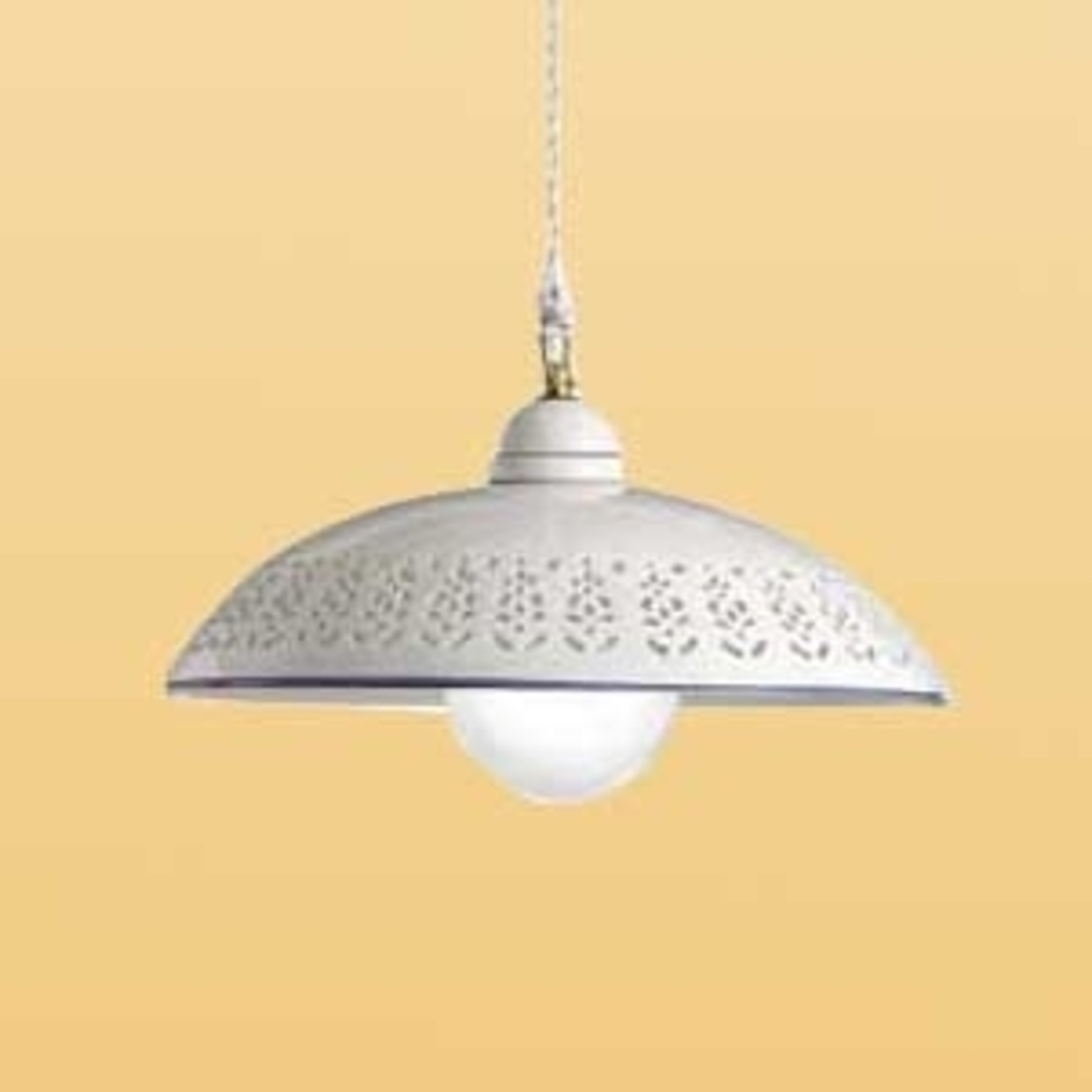 Ceramiche White SFILATA hanging light in ceramic, for Living / Dining Room, ceramic, metal, E27, 100 W, energy efficiency: A++