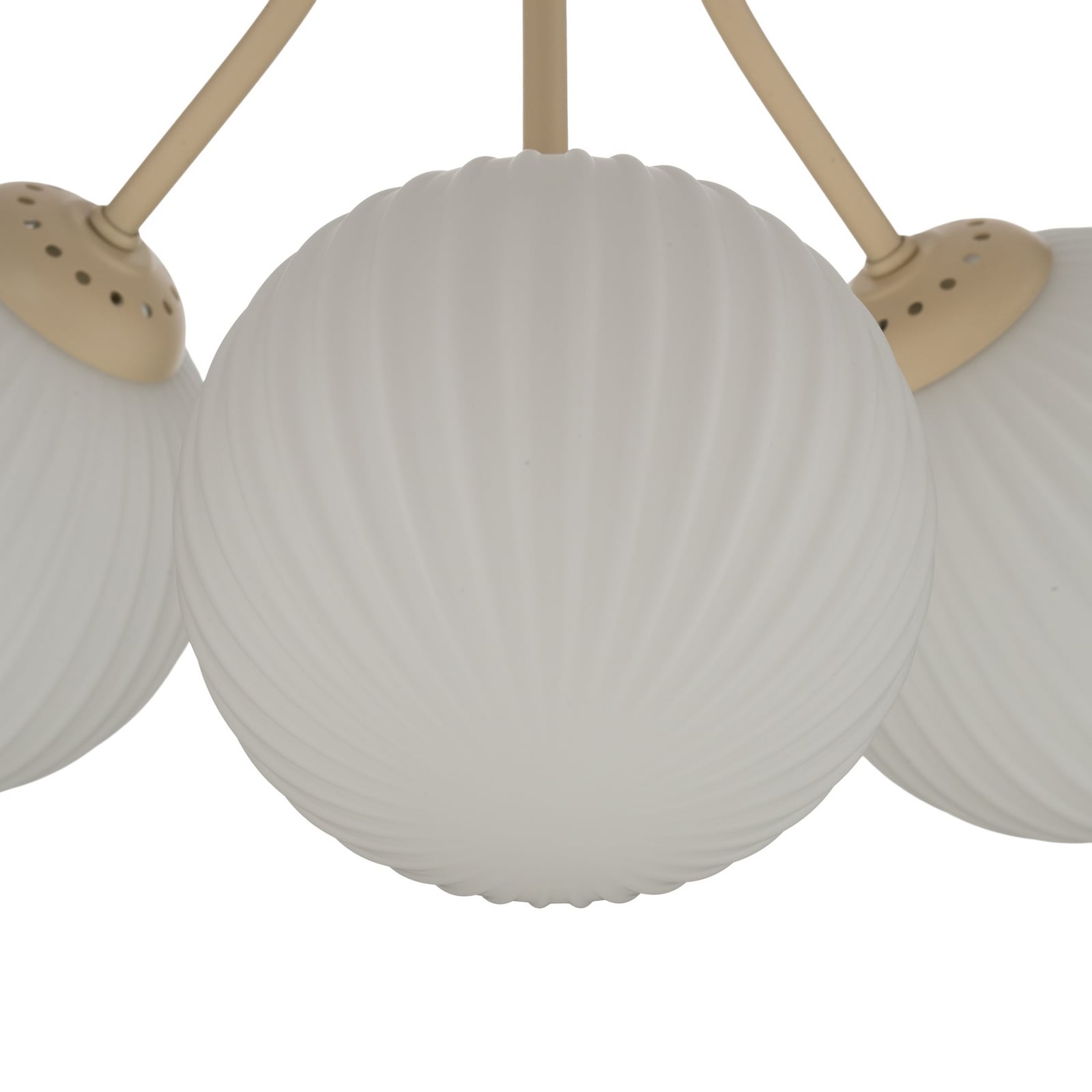 Plafoniera Celeste, color taupe, Ø 40 cm, metallo, a 3 luci.