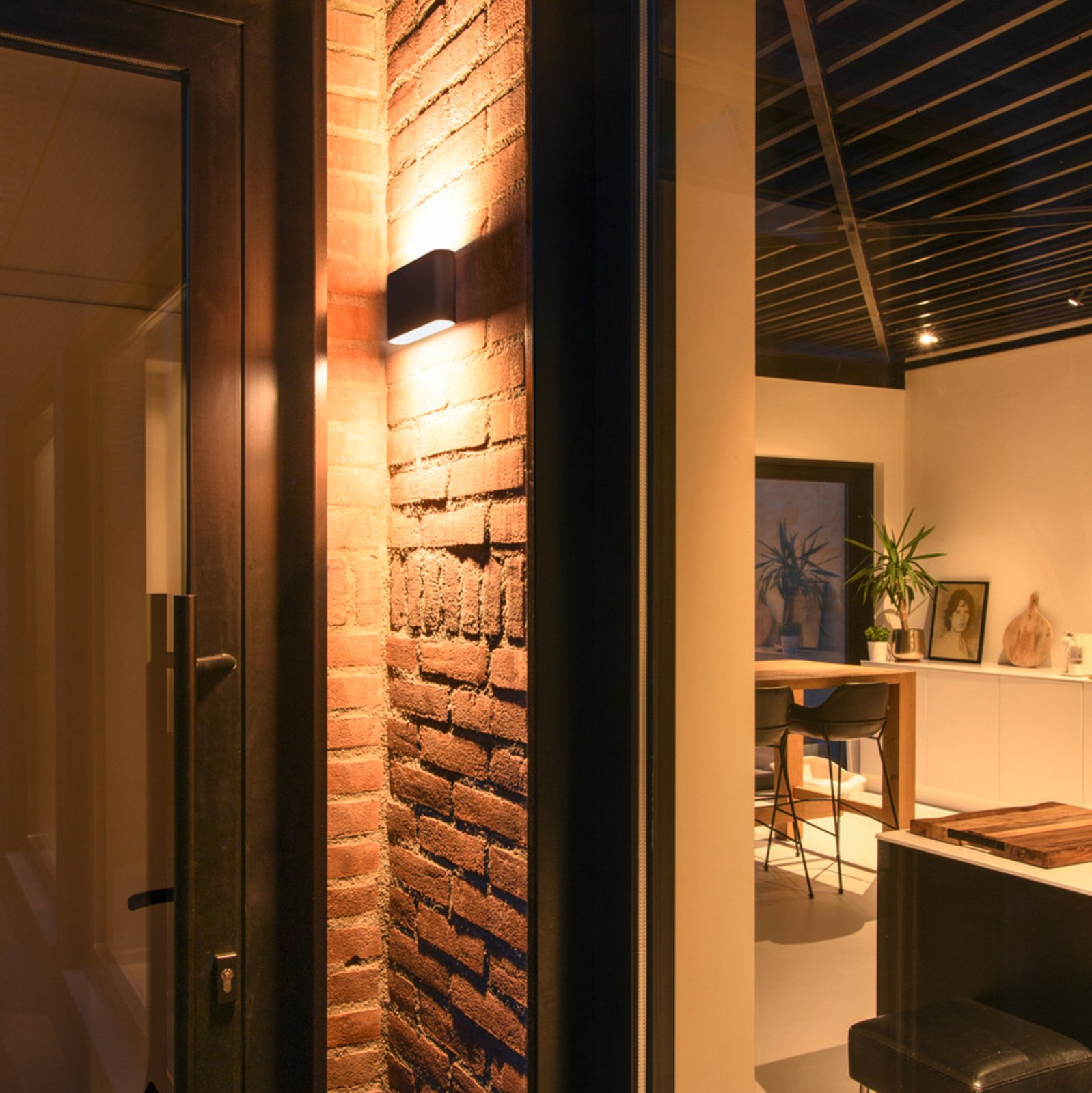 Oval 18 LED Aplique Exterior IP65 Black - SLV