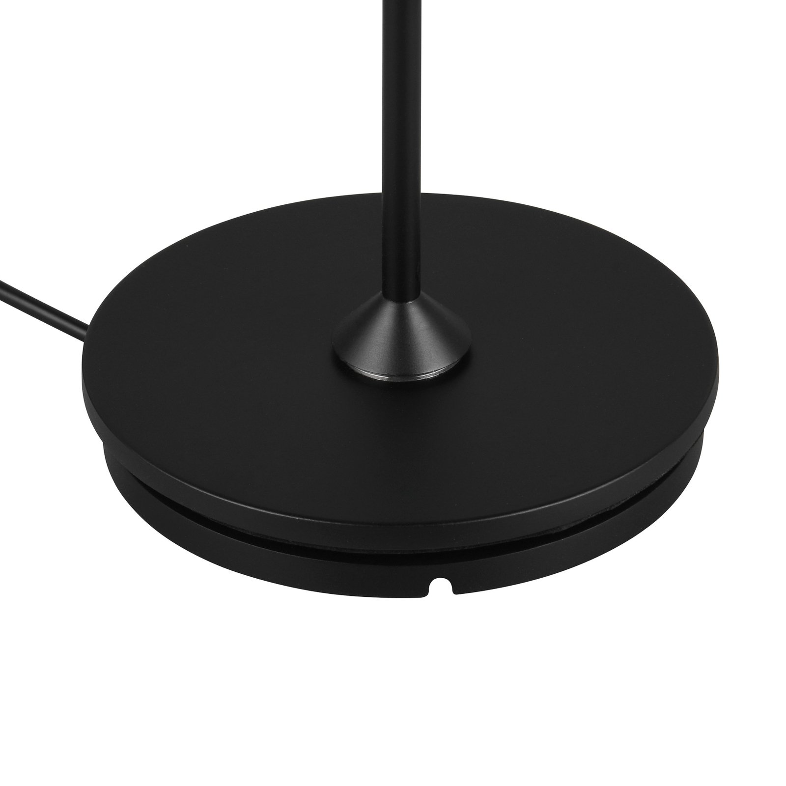 Suarez LED oppladbar bordlampe, svart, høyde 39 cm, metall