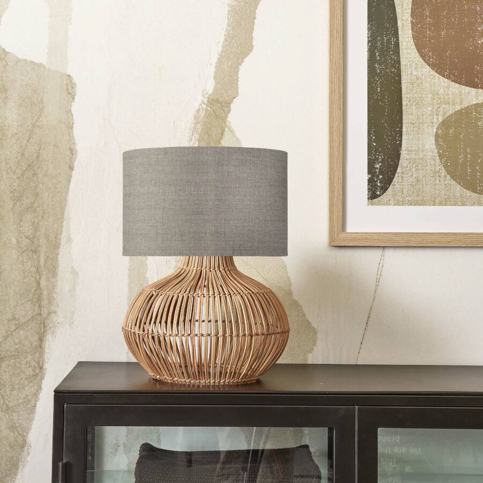 GOOD & MOJO Kalahari asztali lámpa 32cm vászon