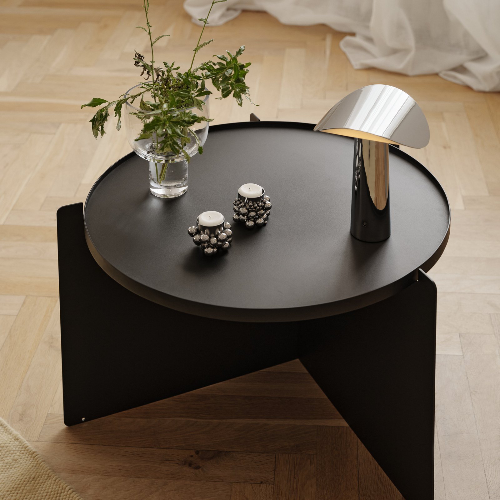 Lium LED-Akku-Tischleuchte, chrom, 2.700 K, USB - GEJST