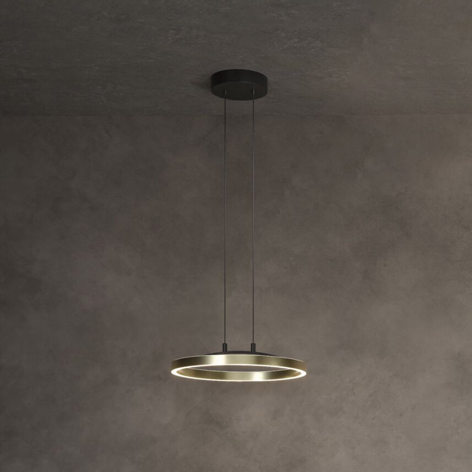 Paulmann Melira LED lógó lámpa, fekete/arany, Ø 38 cm, fém