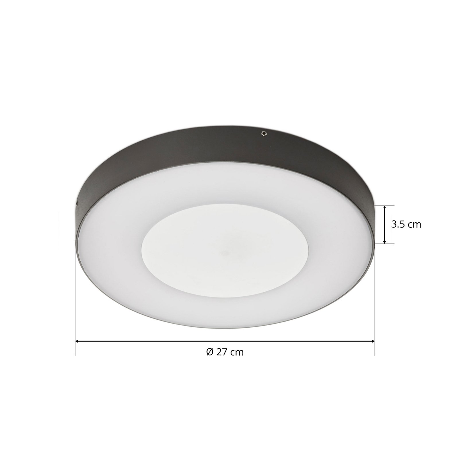 LED buitenplafondlamp Sora, rond, sensor