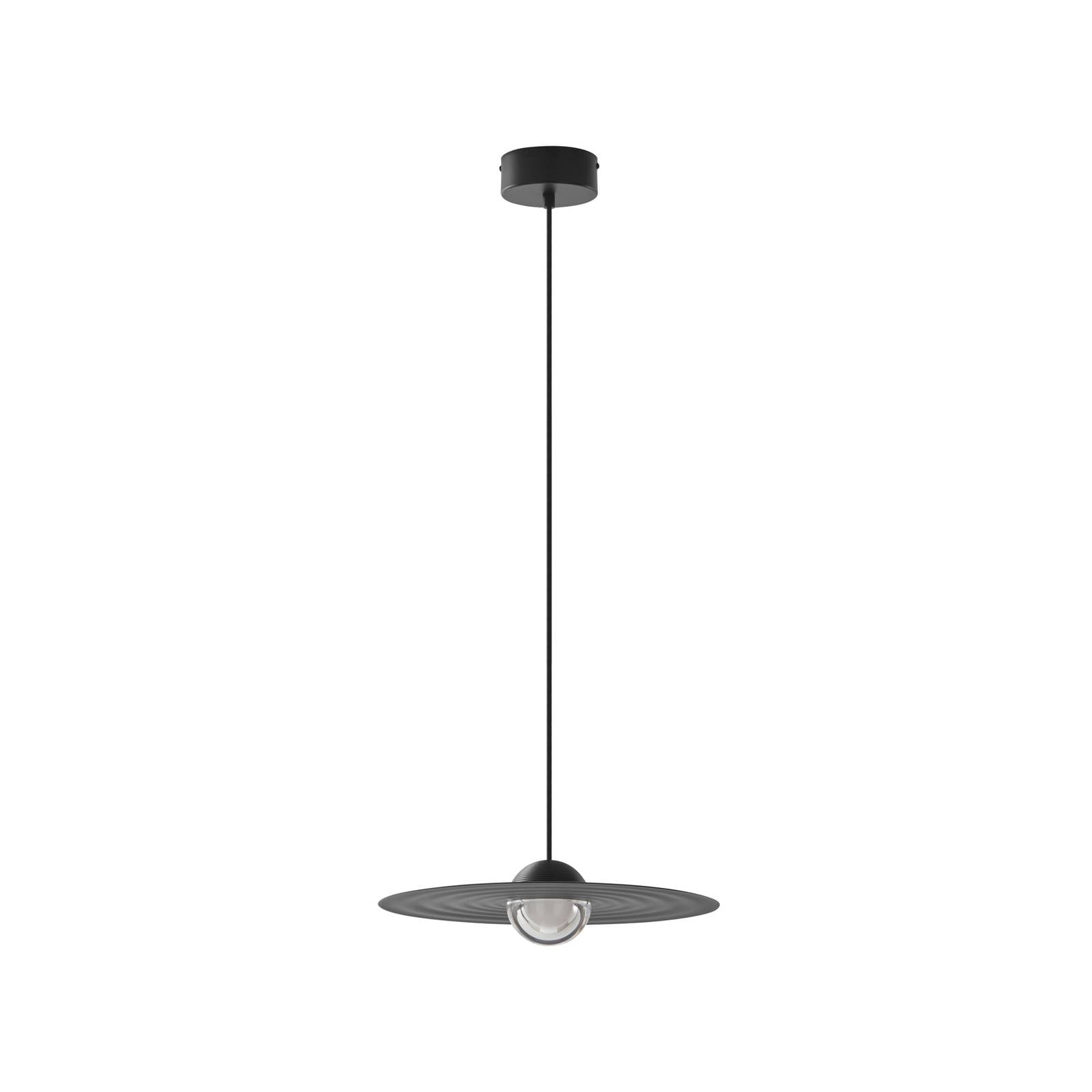 Lucande LED-Hängelampe Tethrion, schwarz, Aluminium, Ø 40 cm