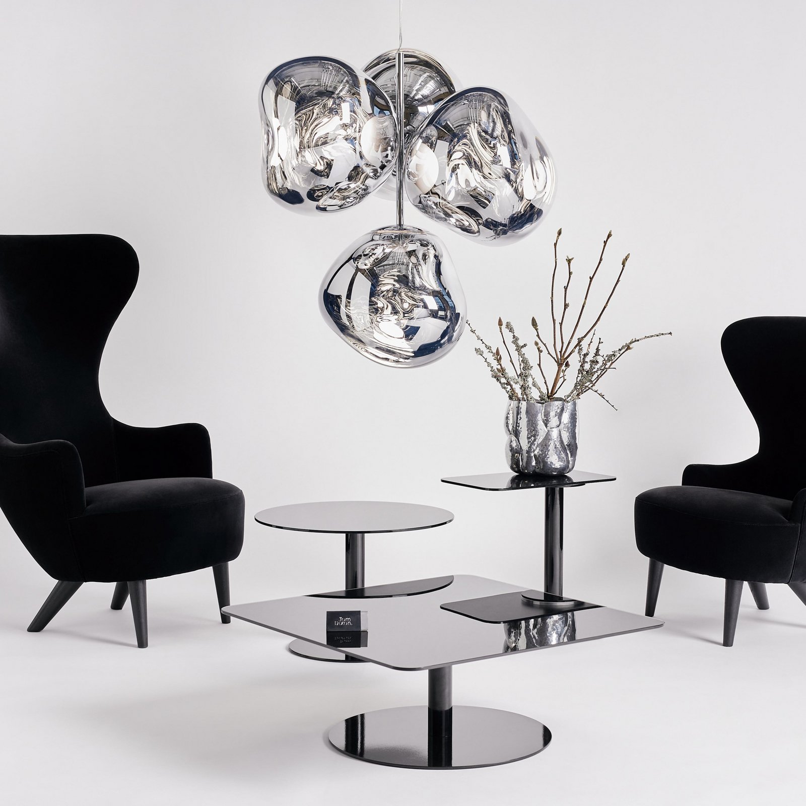 Tom Dixon LED lustr Melt Chandelier, chrom