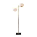 Alba Double Lampadar Brass/Opal - Oluce