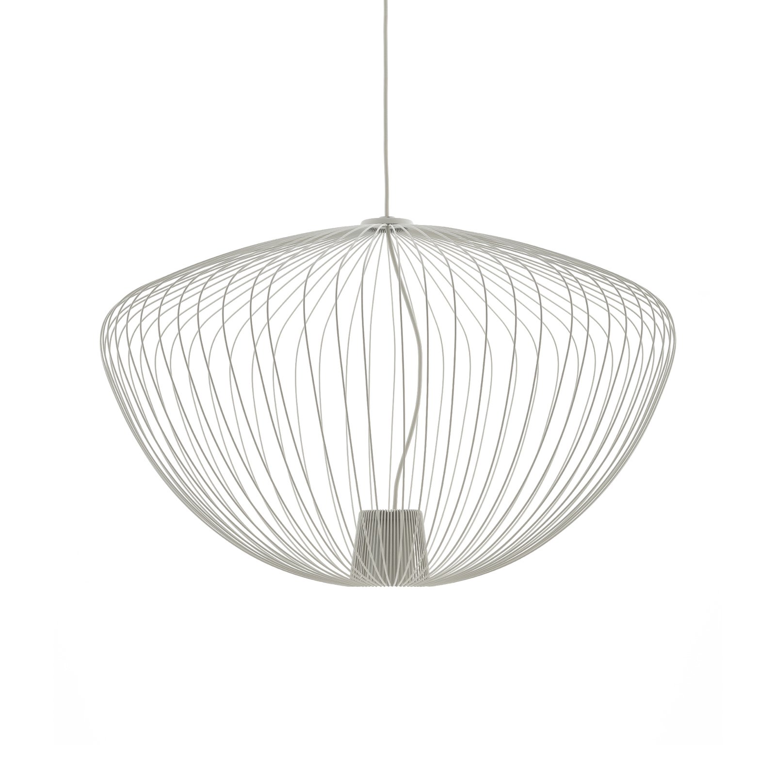 Pumpkin L pendant light, light grey, Ø 70 cm, metal, GU10