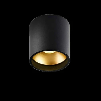 Solo 1 Round Deckenleuchte 6W 3000K Schwarz/Gold - LIGHT-POINT