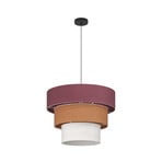 Suspension EGLO PAROGNO, rouge/orange/blanc, Ø 60 cm, tissu, E27