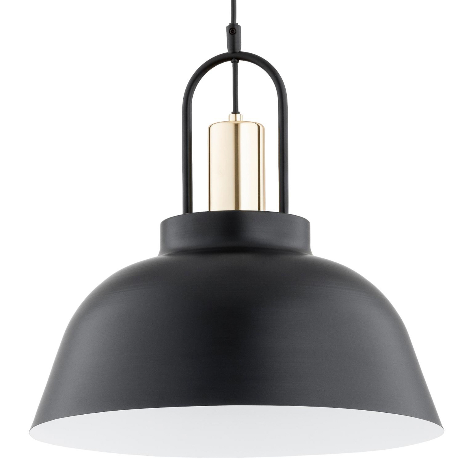Hanglamp Mirave, zwart/goudkleurig, Ø 39,5 cm, metaal