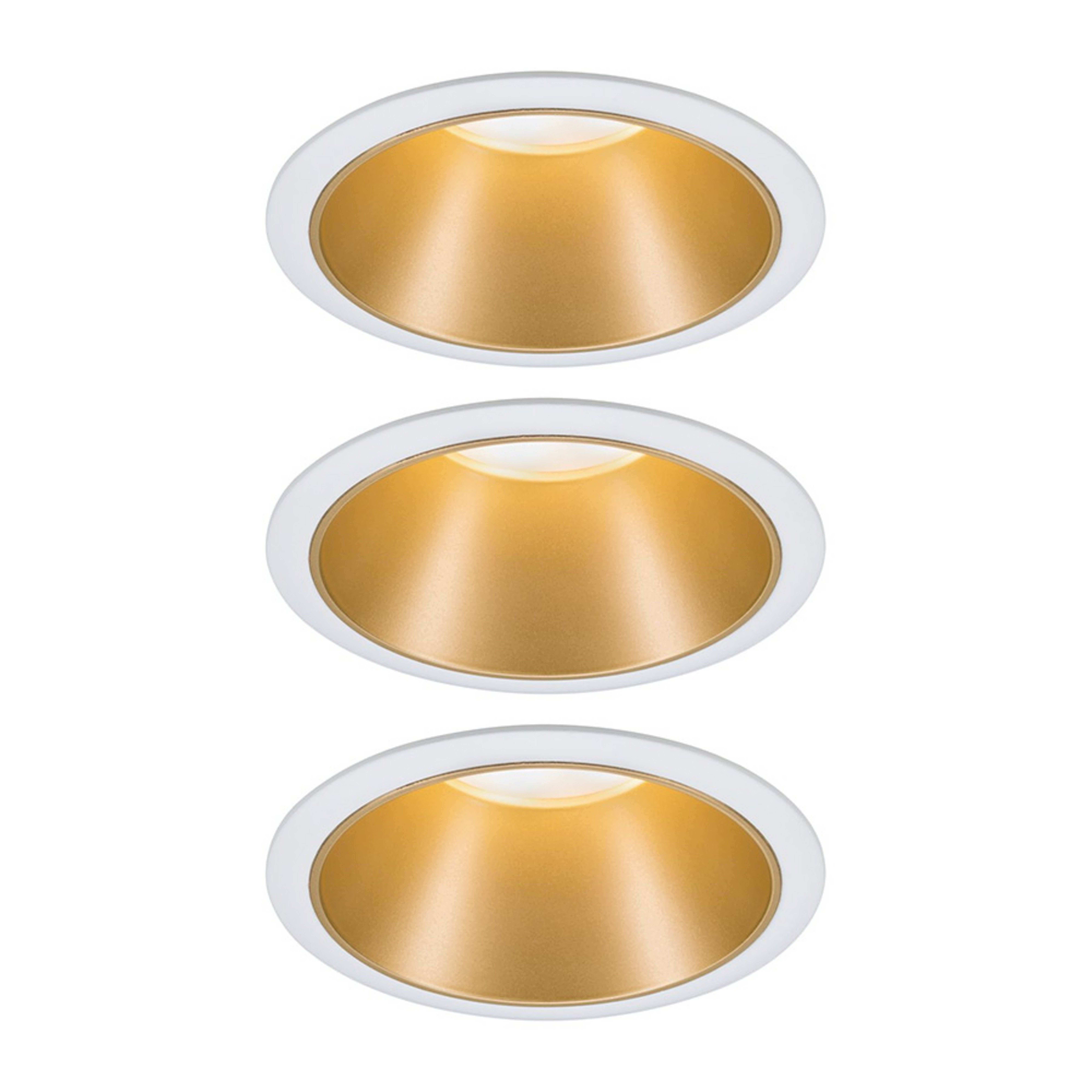 Paulmann Cole LED-Spotlight, gold-weiß, 3er-Set