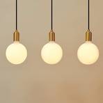 Tala Triplu pandantiv Lampă liniară, metal, sticlă opală cu LED-uri