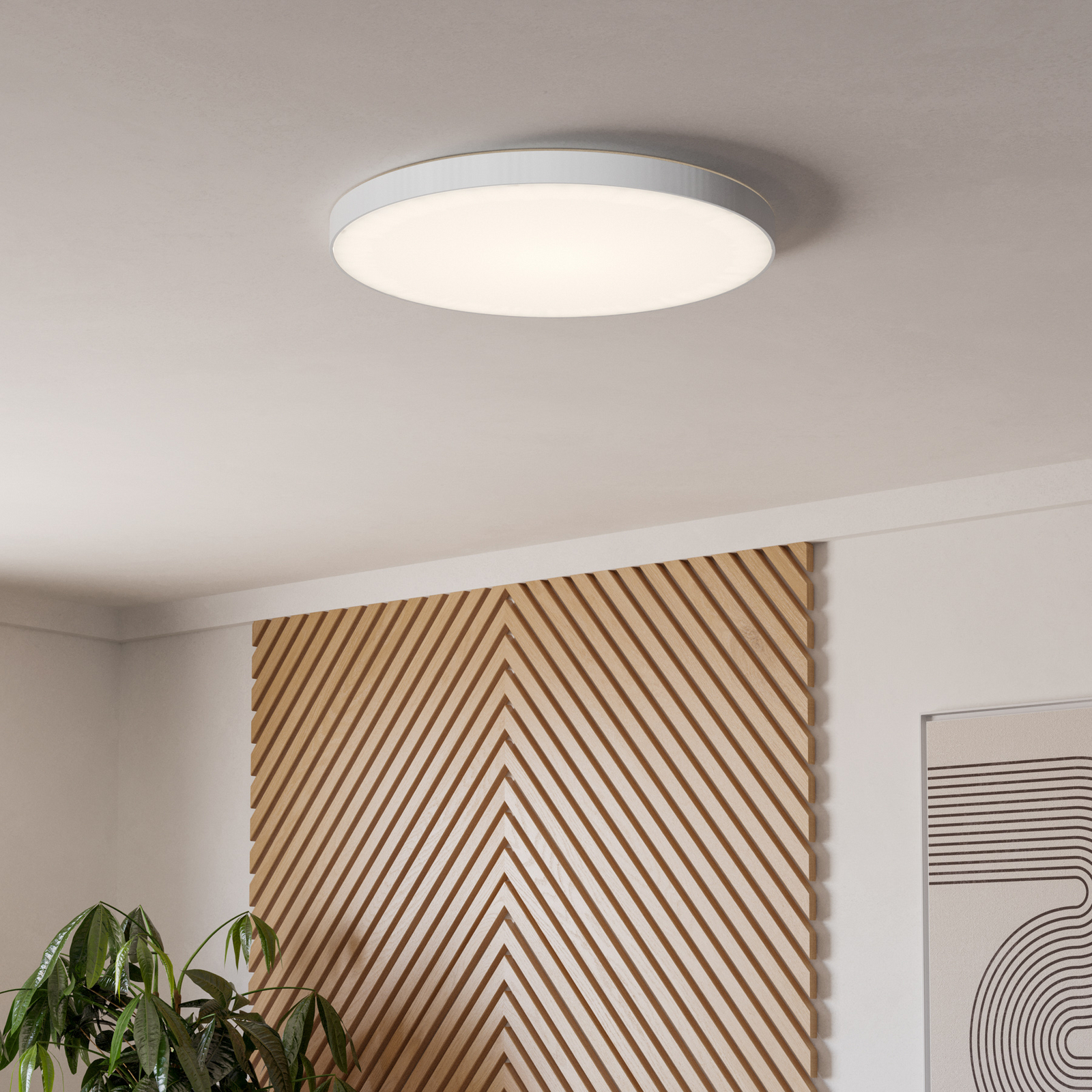 LED-Deckenlampe Zubieta-A, weiß, Ø60cm