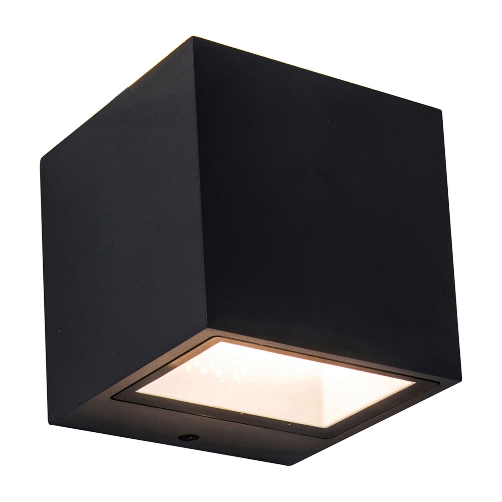 Gemini LED outdoor wall lamp matt black W 8.8 cm
