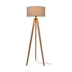 Lampadaire Maira, trépied, chêne huilé, gris