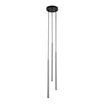 Suspension Sopel Lux, à 3 lampes, ronde, noir/argent, G9