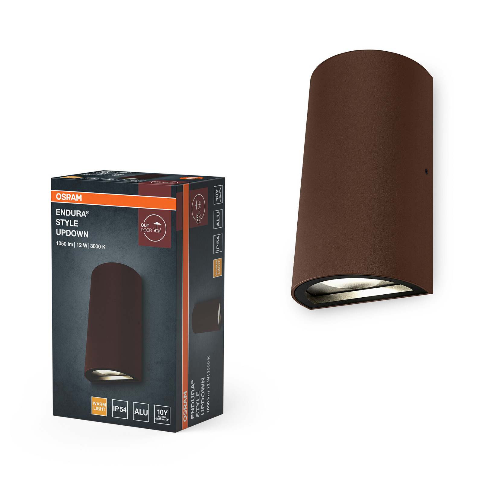 OSRAM LED-ulkoseinälamppu ENDURA STYLE ruoste 16 cm ylös/alas IP54 OSRAM LED-ulkoseinälamppu ENDURA STYLE ruoste 16 cm ylös/alas IP54