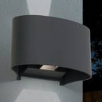 Greta LED outdoor wall light, up/down, anthracite