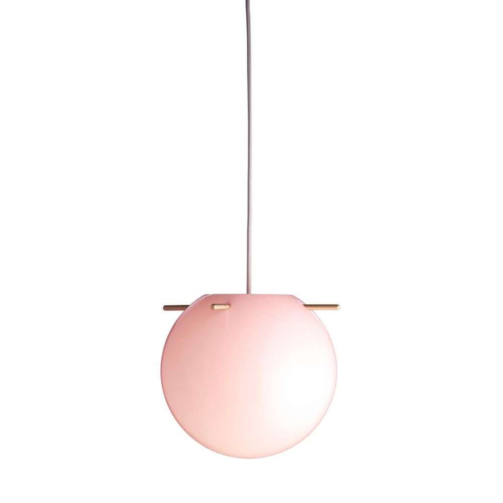 Koi Závěsná Lampa Ø32 Opal Rose/Brass - Frandsen