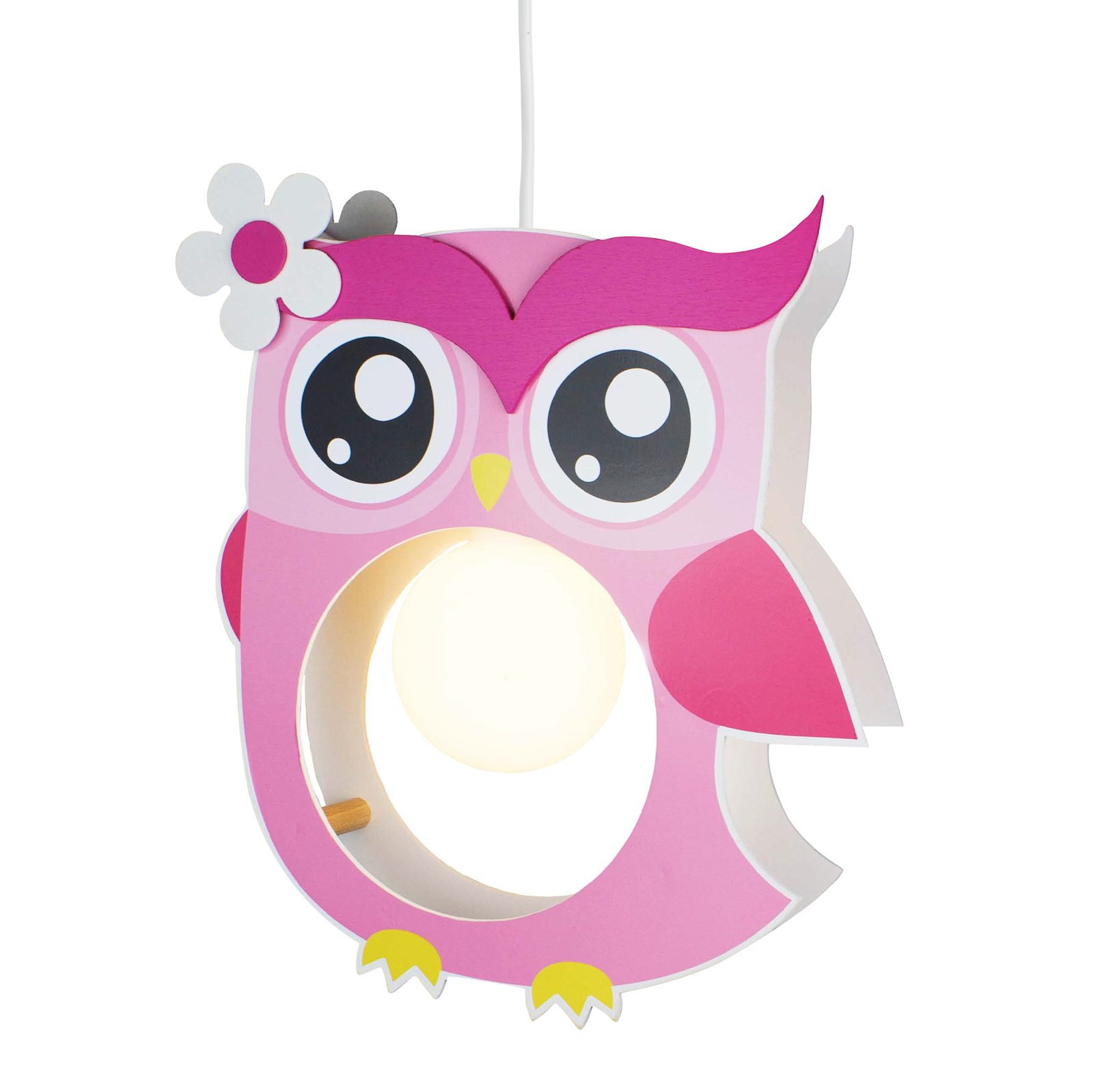 Children's's hanging light Erna in the shape of an owl