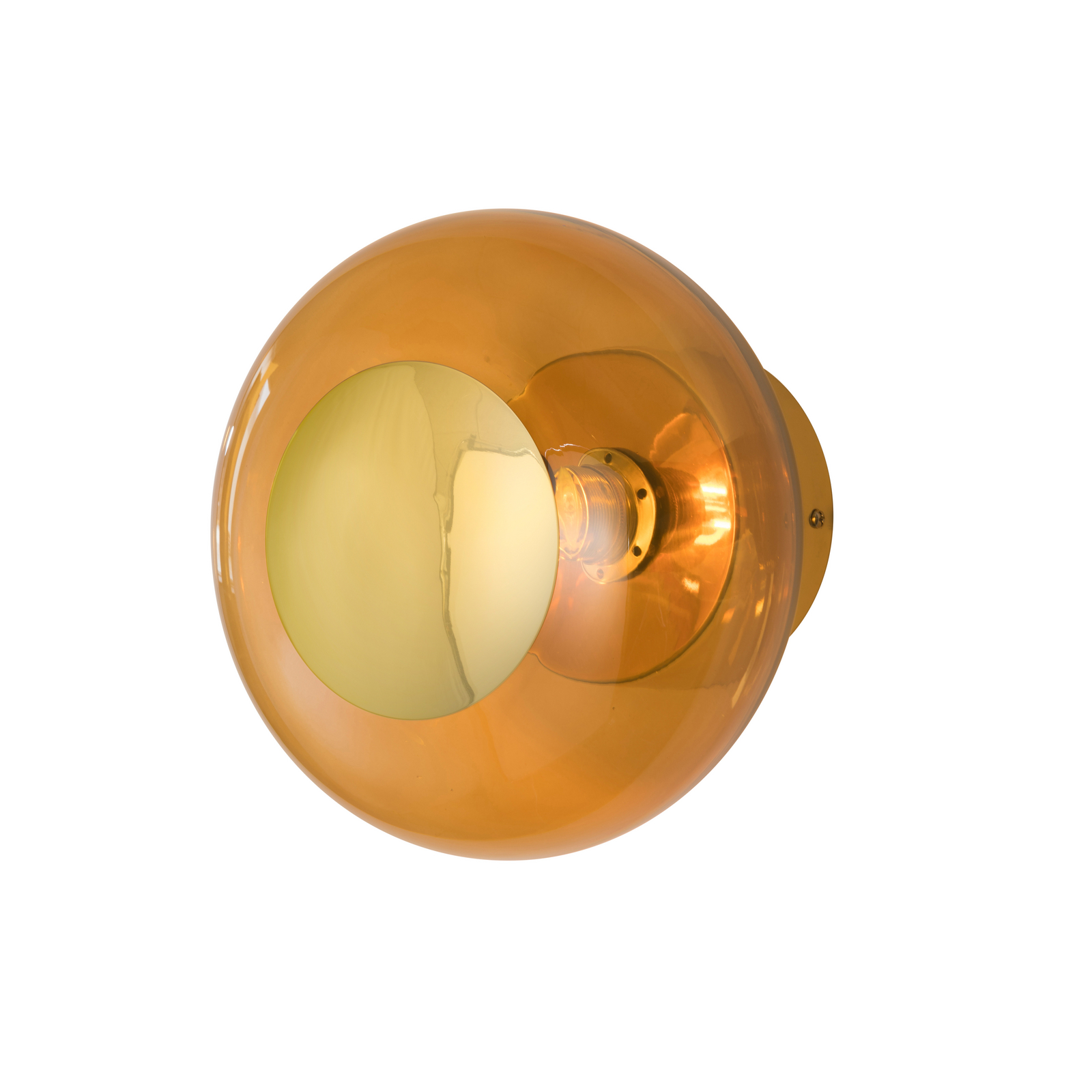 EBB & FLOW Wandleuchte HORIZON SURFACE, braun, Glas, Ø 21 cm