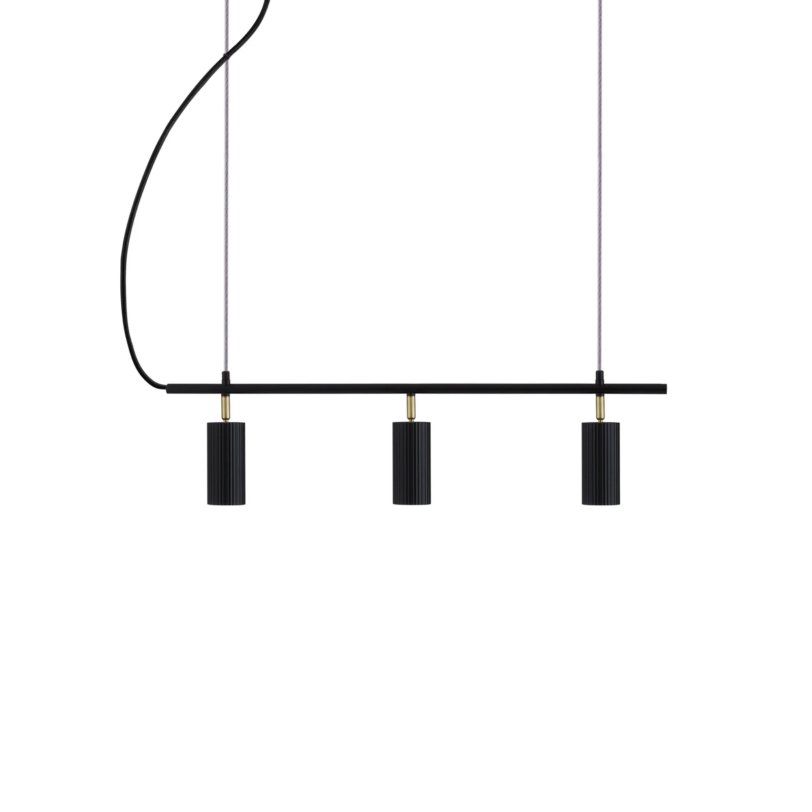 Globen Lighting rippvalgusti Hubble 3, must, pikkus 75 cm, 3 lambiga