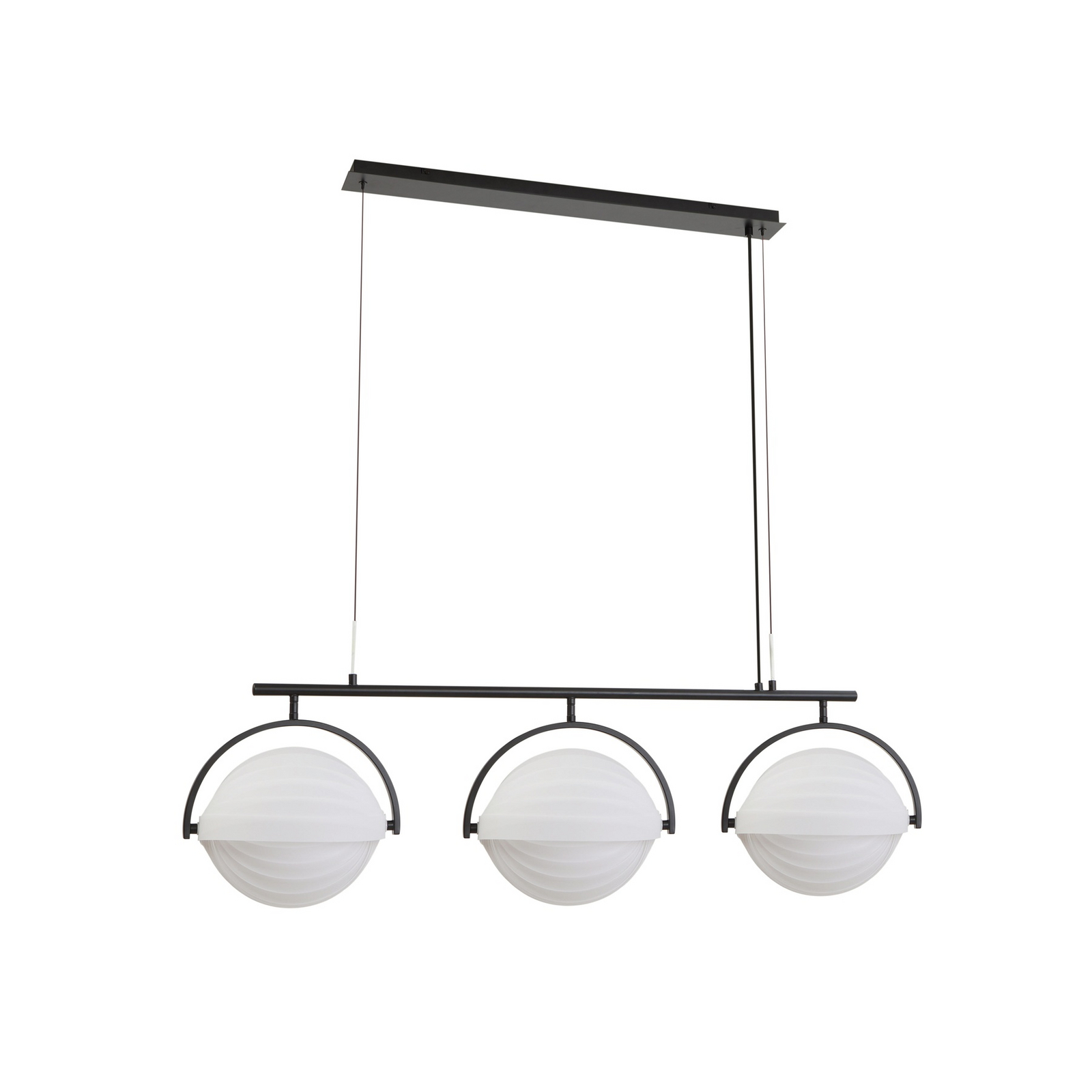 Lucande, suspension Helva, blanc, à 3 lampes, 108 cm, pivotante