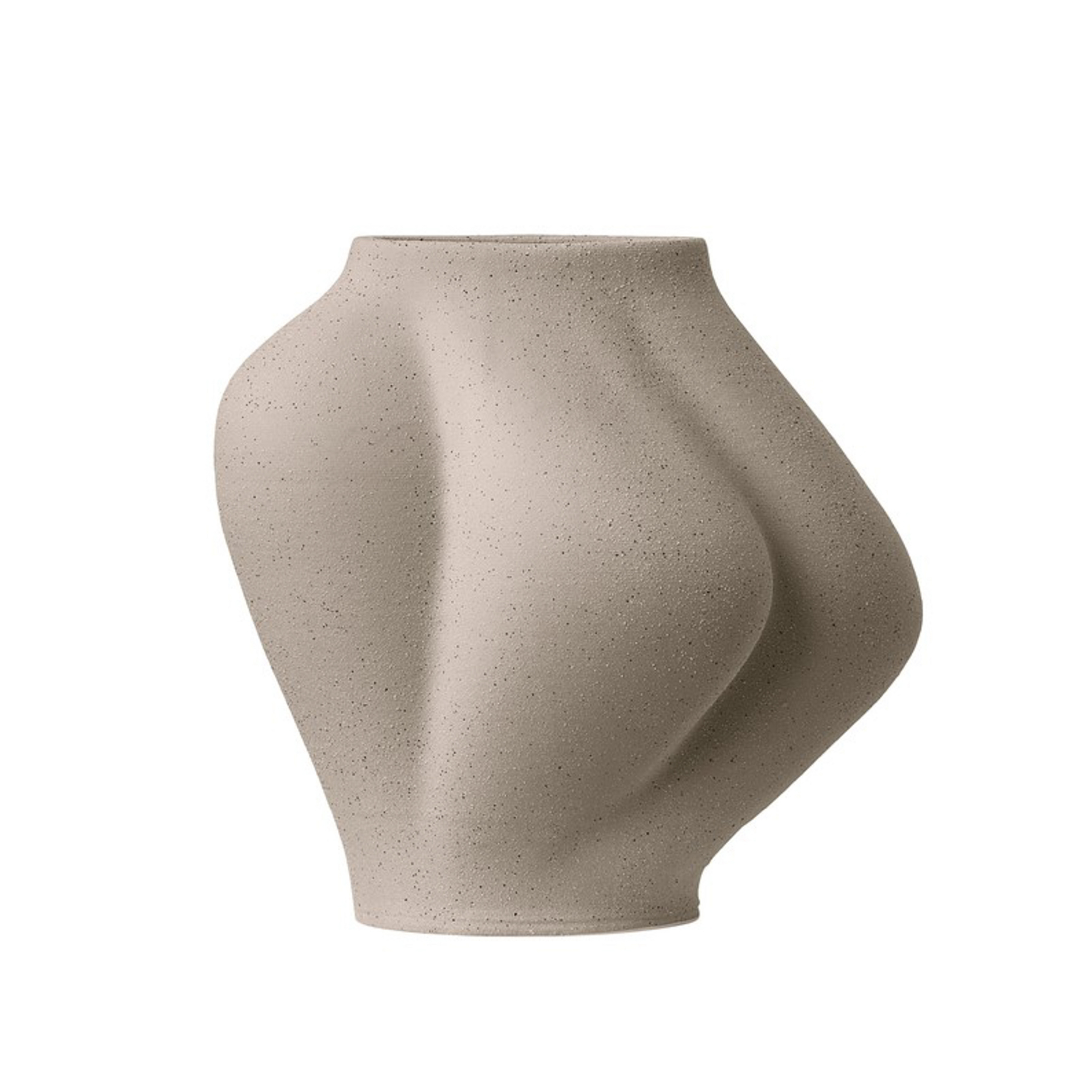 Vaas Saltare, 25 cm, taupe, keramiek - AYTM