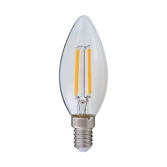 E14 LED gyertya lámpa izzószál 4W, 470 lm, 2700 K
