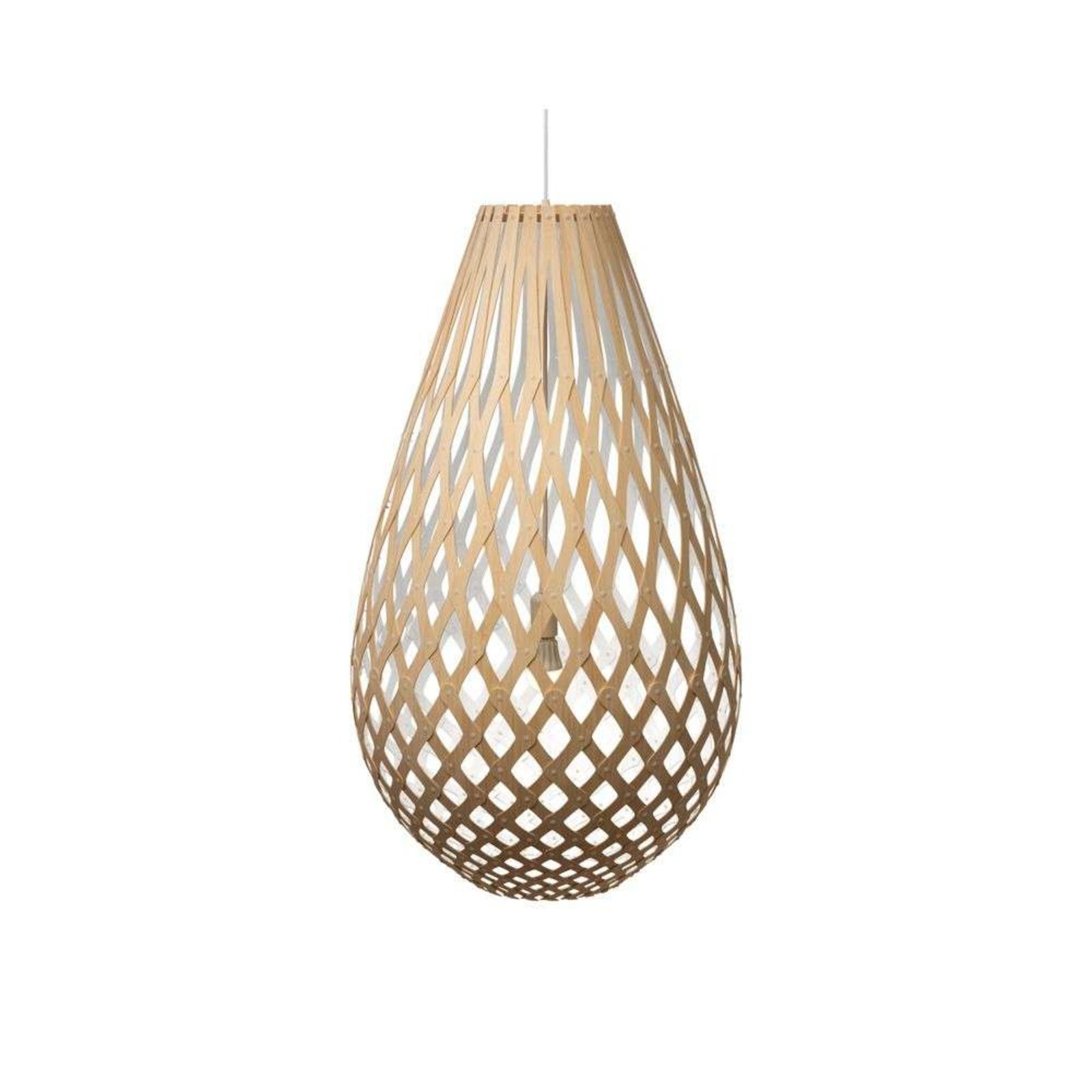 Koura Lampada a Sospensione H100 Bianco 1 Lato - David Trubridge