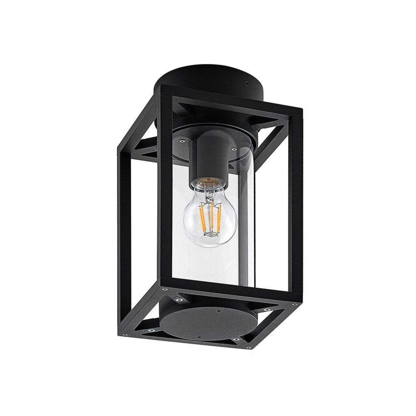 Venkovní stropní svítidlo Lucande Ferda, 29 cm, antracit, IP44