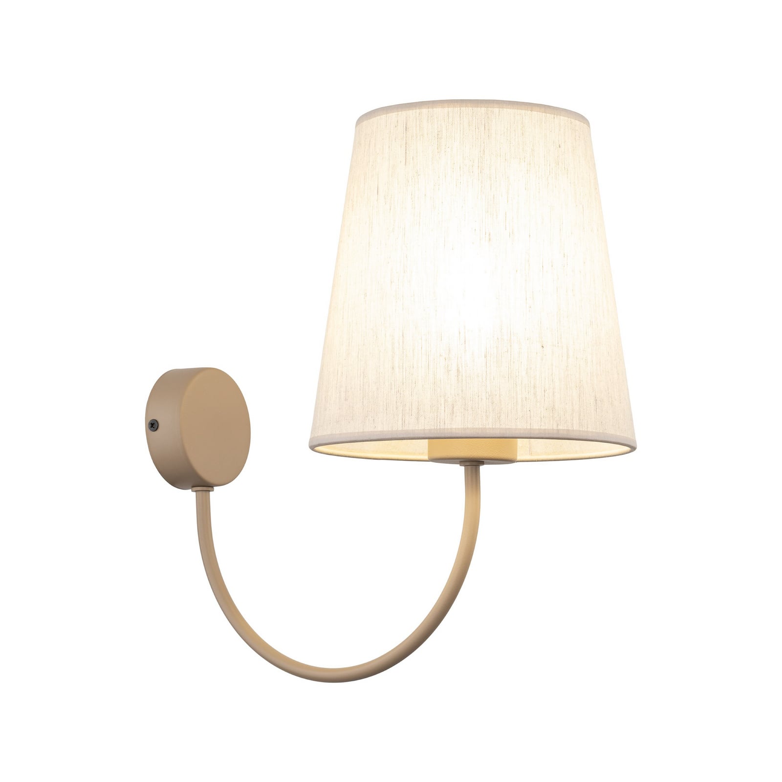 Applique murale Candi, beige/sable, lin, 34 cm de haut, E27 Applique murale Candi, beige/sable, lin, 34 cm de haut, E27