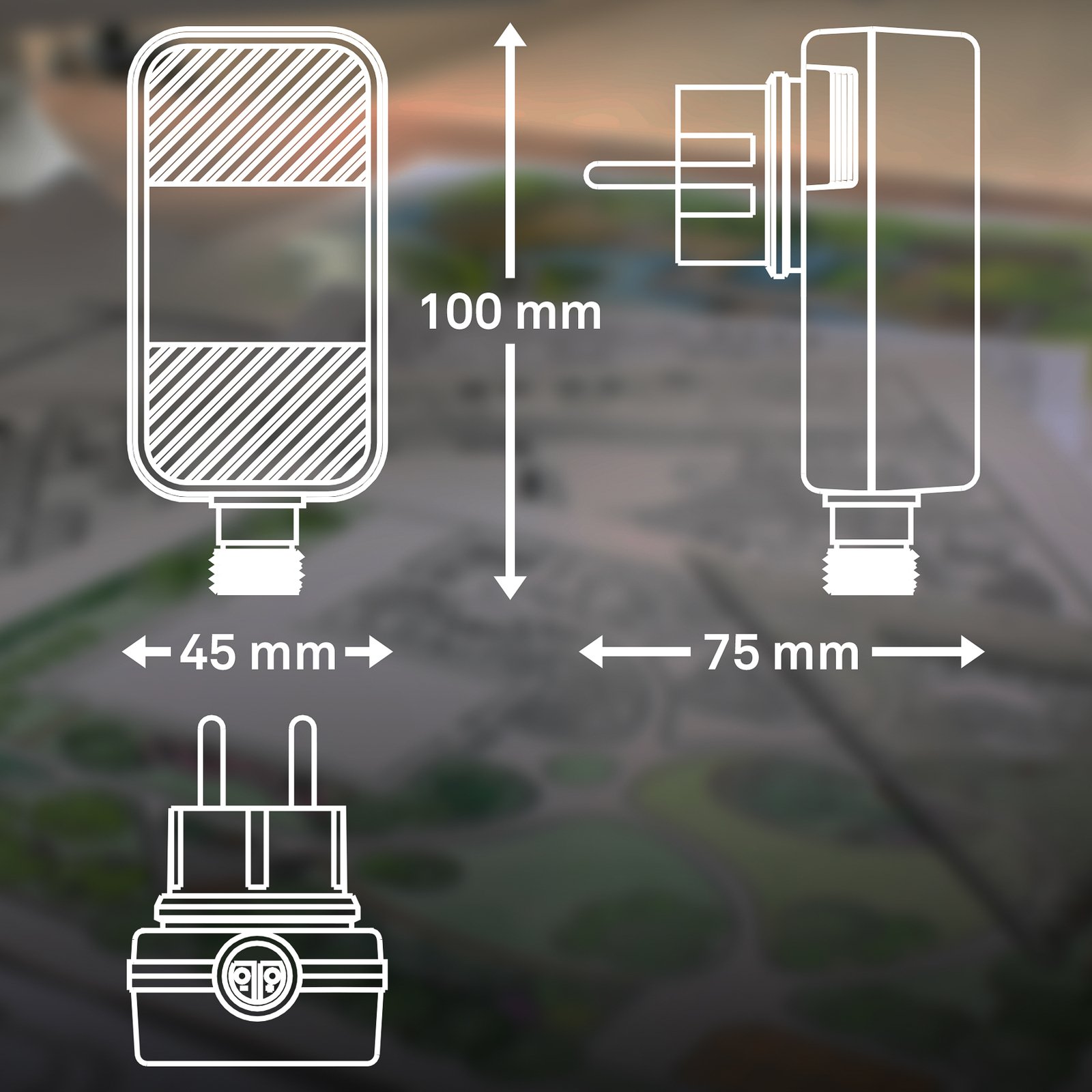 Strømforsyning 3924015 for 12 V utelamper, svart