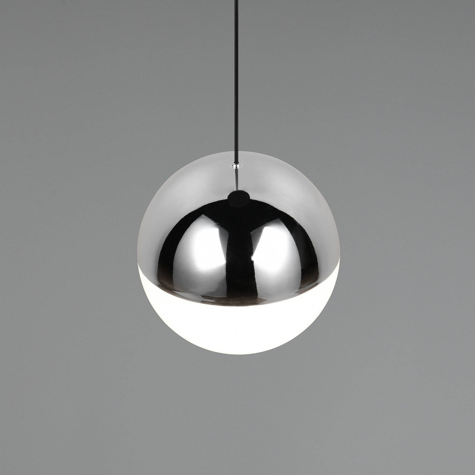 Reality Leuchten LED hanglamp Senta, chroomkleurig, Ø 10 cm, 4.000 K 1-lamp.