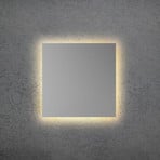 LED-væglampe BLADE Q, mat sølv, 34 x 34 cm, metal, dæmpbar