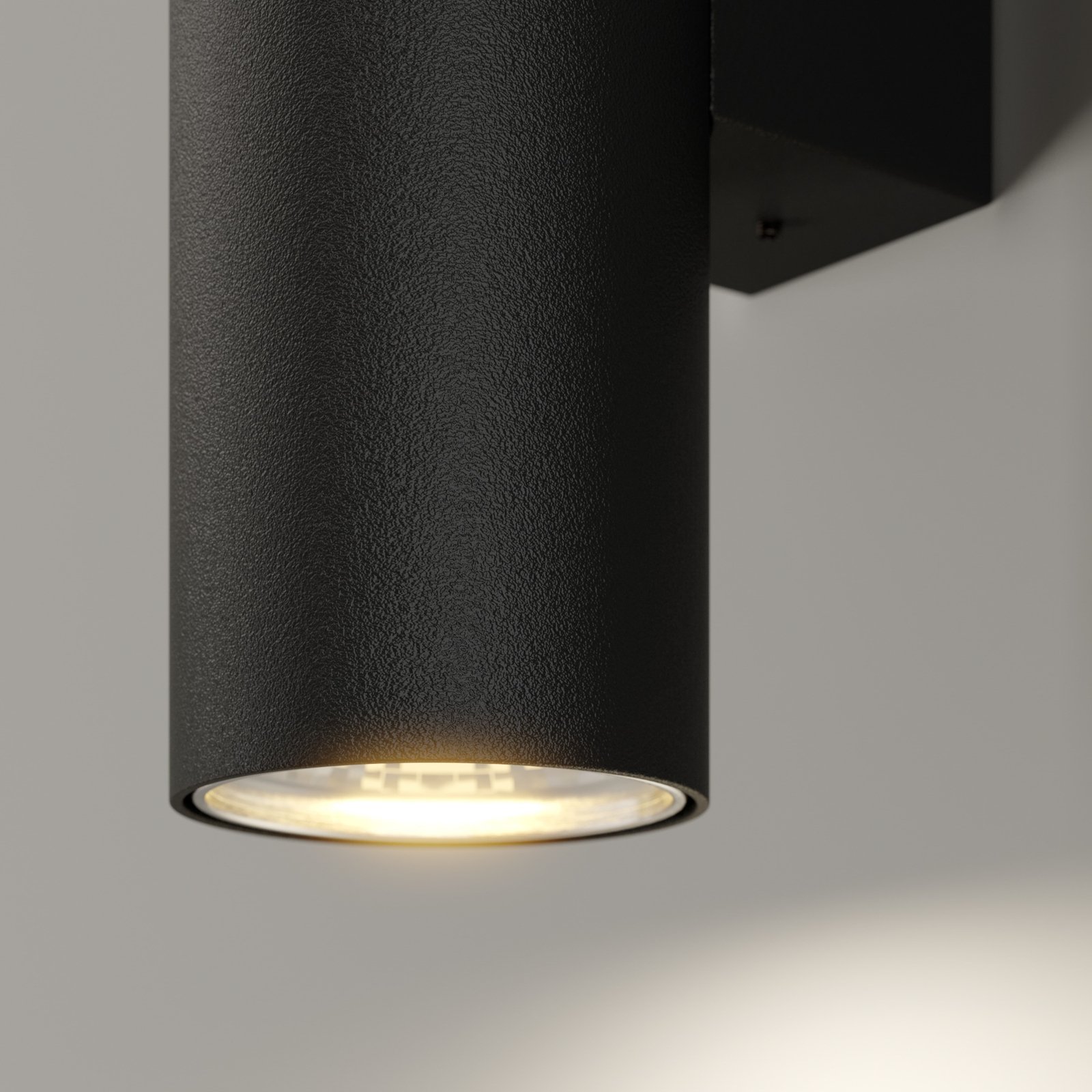 Euluna Marion wandlamp, 2-lamps, zwart